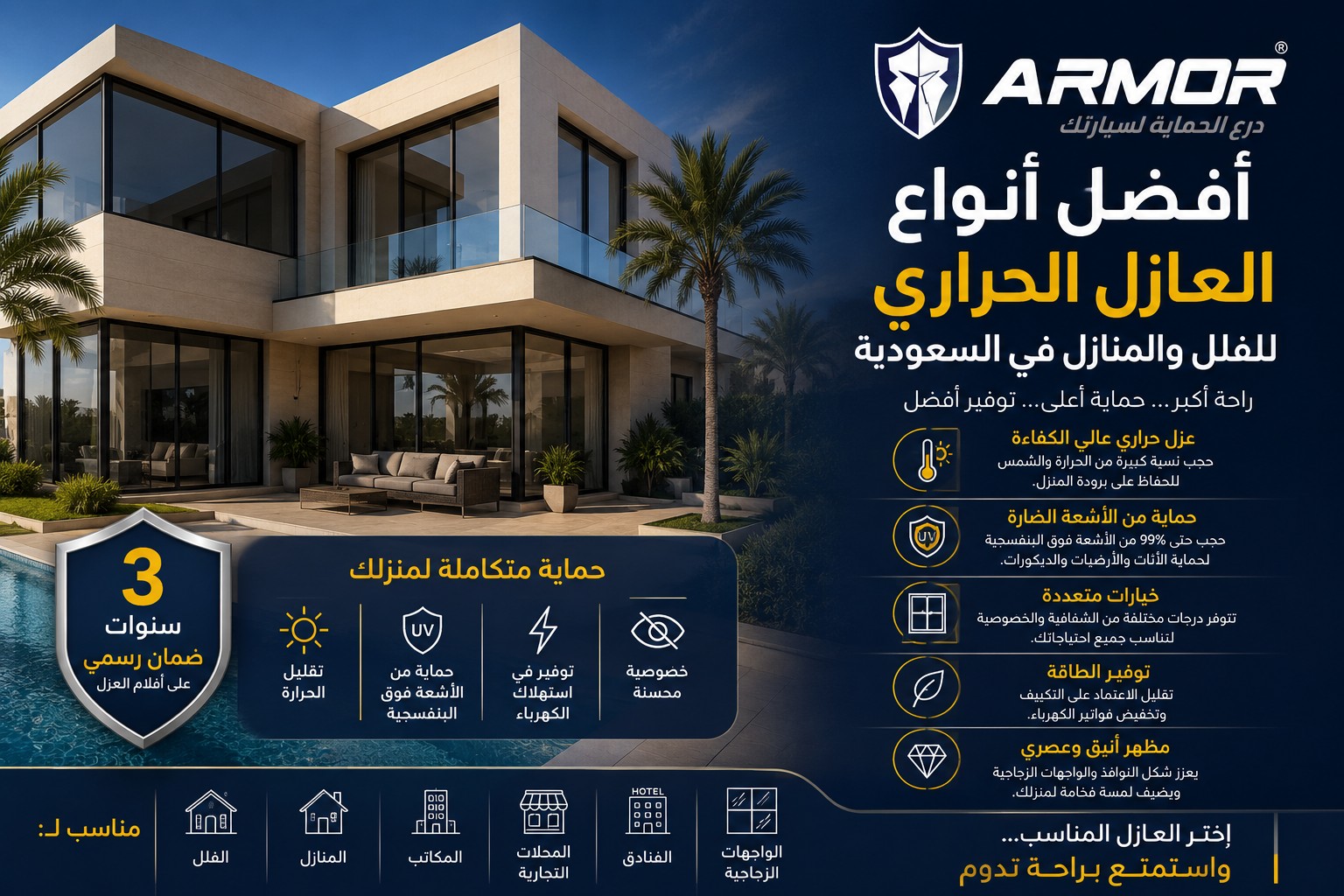 Best Window Film for Villas and Homes in Saudi Arabia